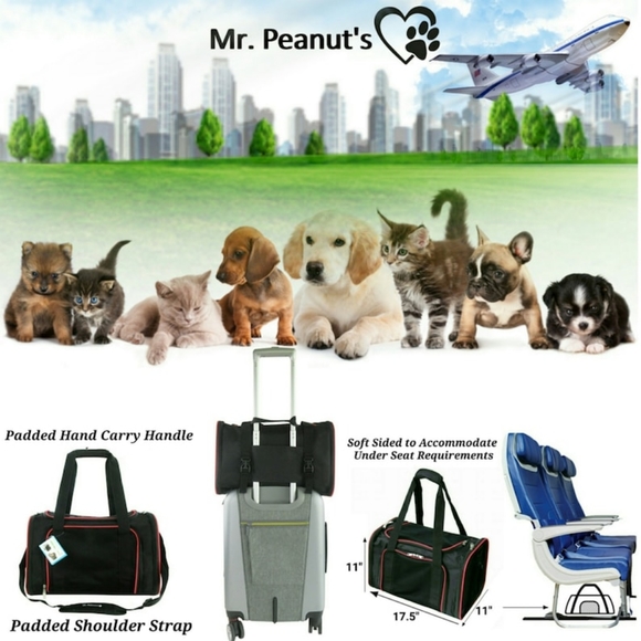 Mr. Peanut's Pet Carrier - Airline Approved & Soft Sided - Picture 4 of 8